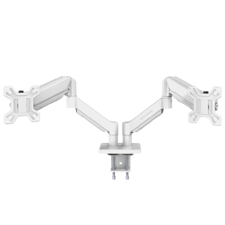 SOPORTE DE MESA GAS MARS GAMING MARMPRO2 2 PANTALLAS 13" A 27" BLANCO